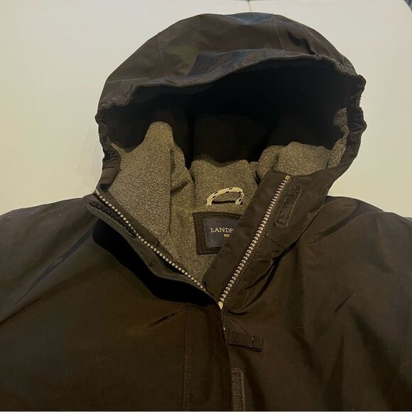 Lands' End Men's Squall Snow Jacket Black w/reflective trim Full Zip Size Medium - Picture 3 of 14